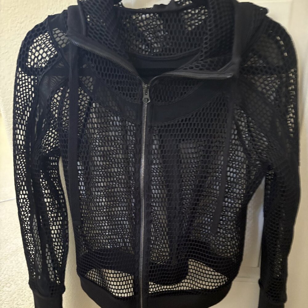 Alo Black mesh jacket Size S